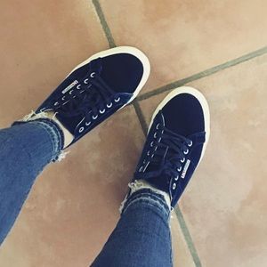 Blue Velvet Superga Sneakers